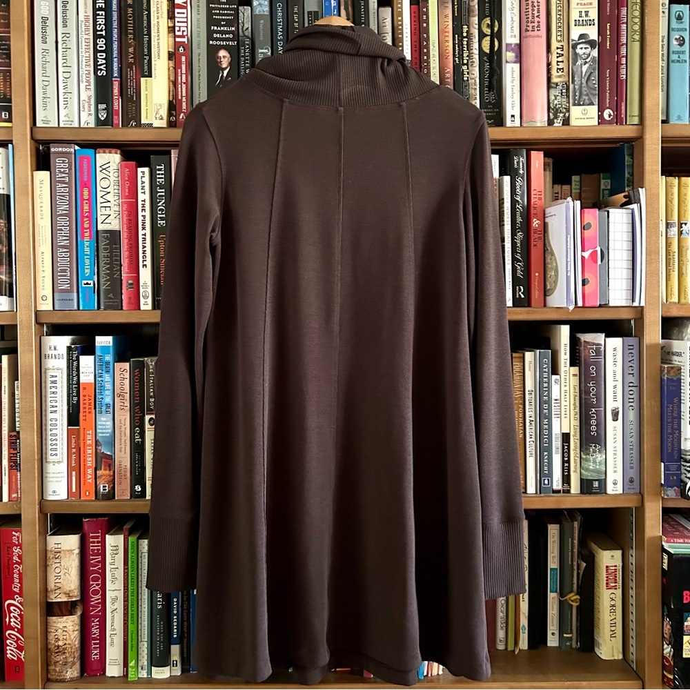 CABi #596 Brown Fireside Cowl Knit Swing Tunic Dress, size M - Picture 7 of 7